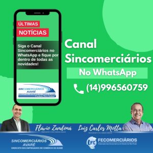 Canal Whatsapp Sincomerciários Avaré