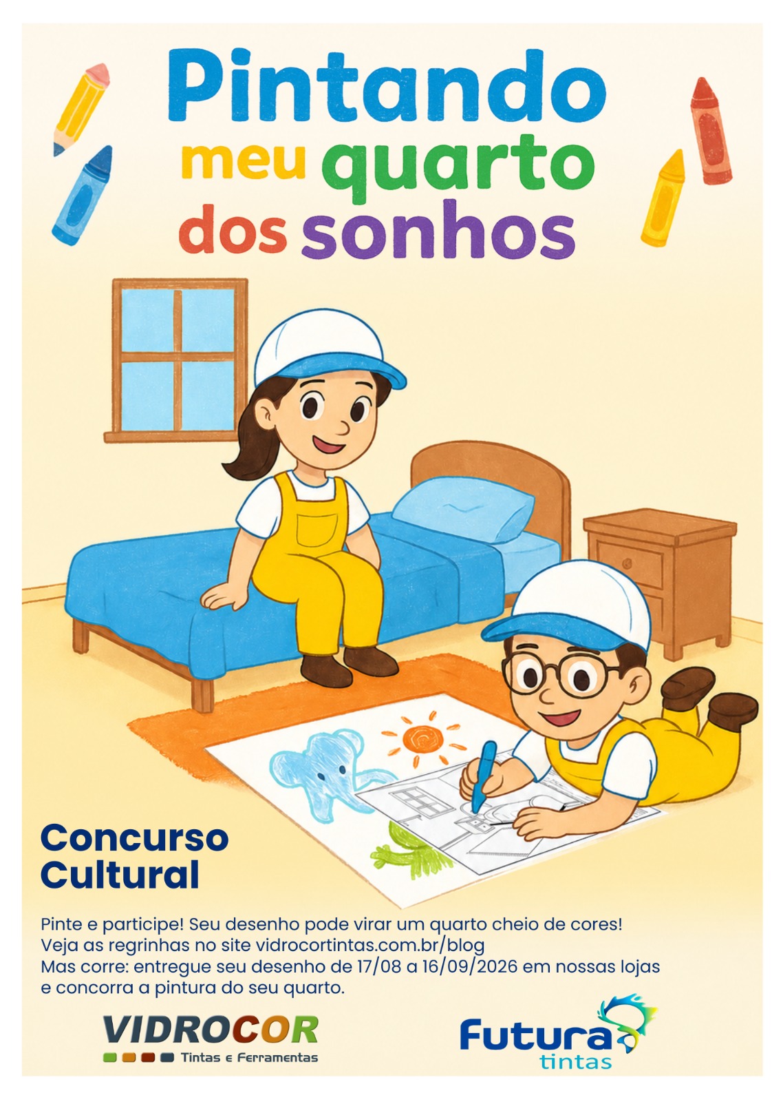 Vidrocor lança a 2ª Edição do Concurso Cultural “Pintando Meu Quarto dos Sonhos”