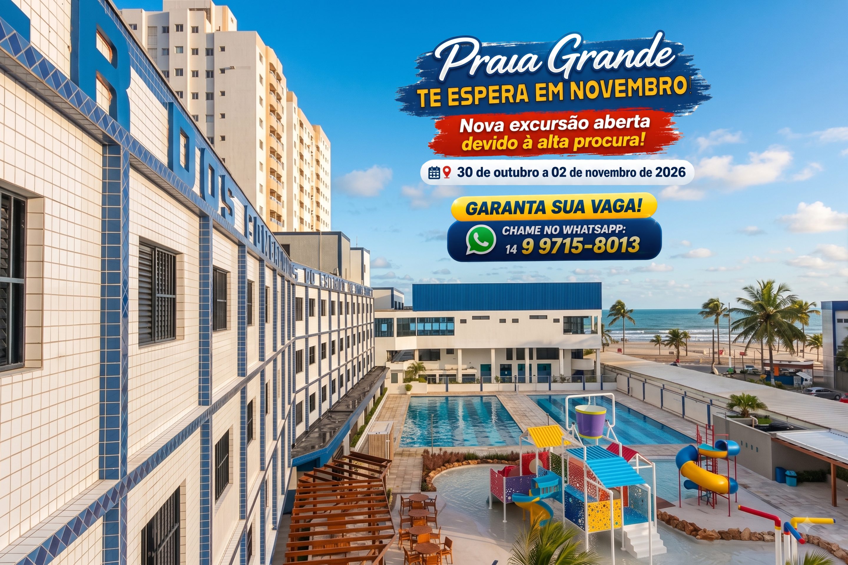 Praia Grande te espera em novembro: Sincomerciários de Avaré está com excursão para associados