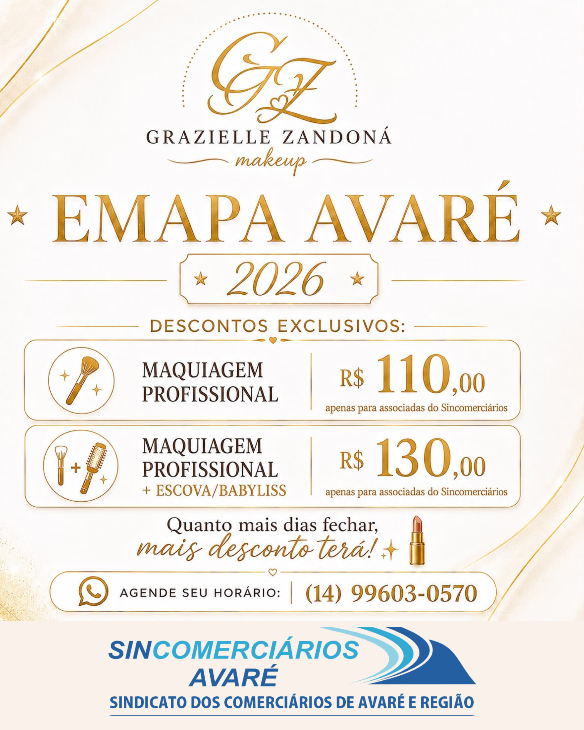 FIQUE AINDA MAIS LINDA COM DESCONTOS EXCLUSIVOS EM MAQUIAGEM PROFISSIONAL